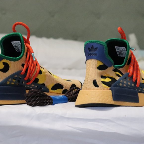 Adidas x Pharrell Williams NMD Hu "Animal Print Orange" HP3221 - US Size 11 - Picture 4 of 8